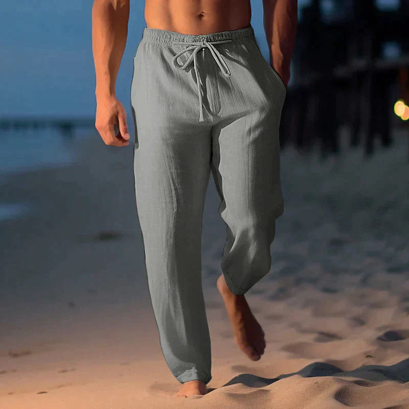 Mode Pantalon de lin ample pour homme en été - Naville