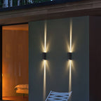 Applique murale moderne LED noire pour l'extérieur