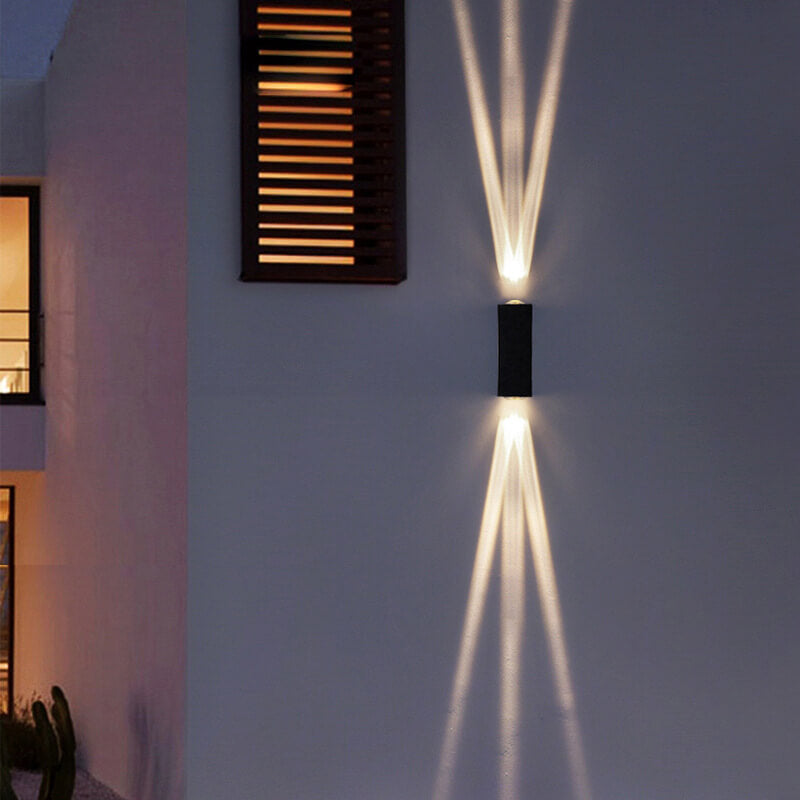 Applique murale moderne LED noire pour l'extérieur