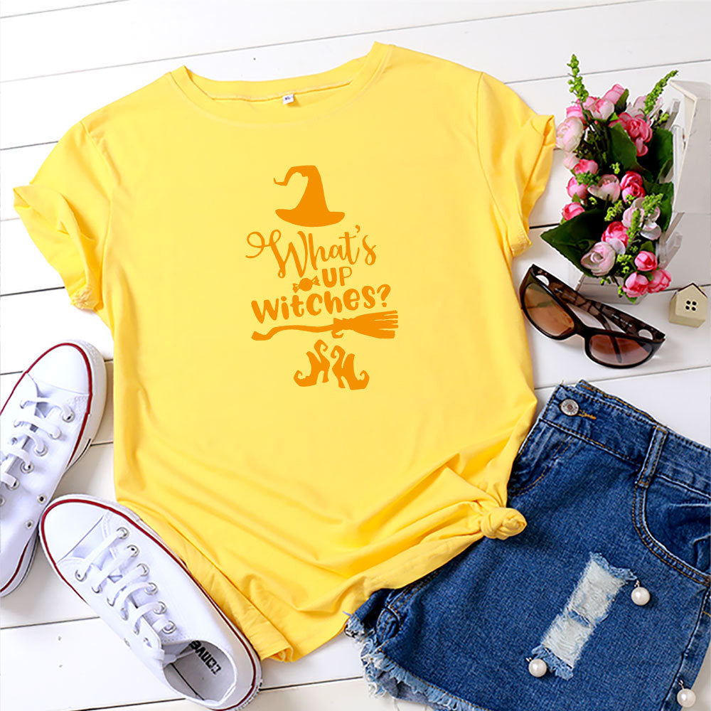 T-shirt coupe ajustée col rond motif Halloween - Chic&Shines