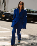 Tailleur femme bleu structuré mariage