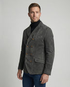 Blazer croisé classique d'automne pour hommes