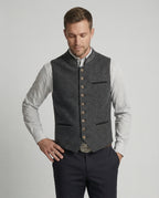Gilet gris traditionnel élégant pour homme
