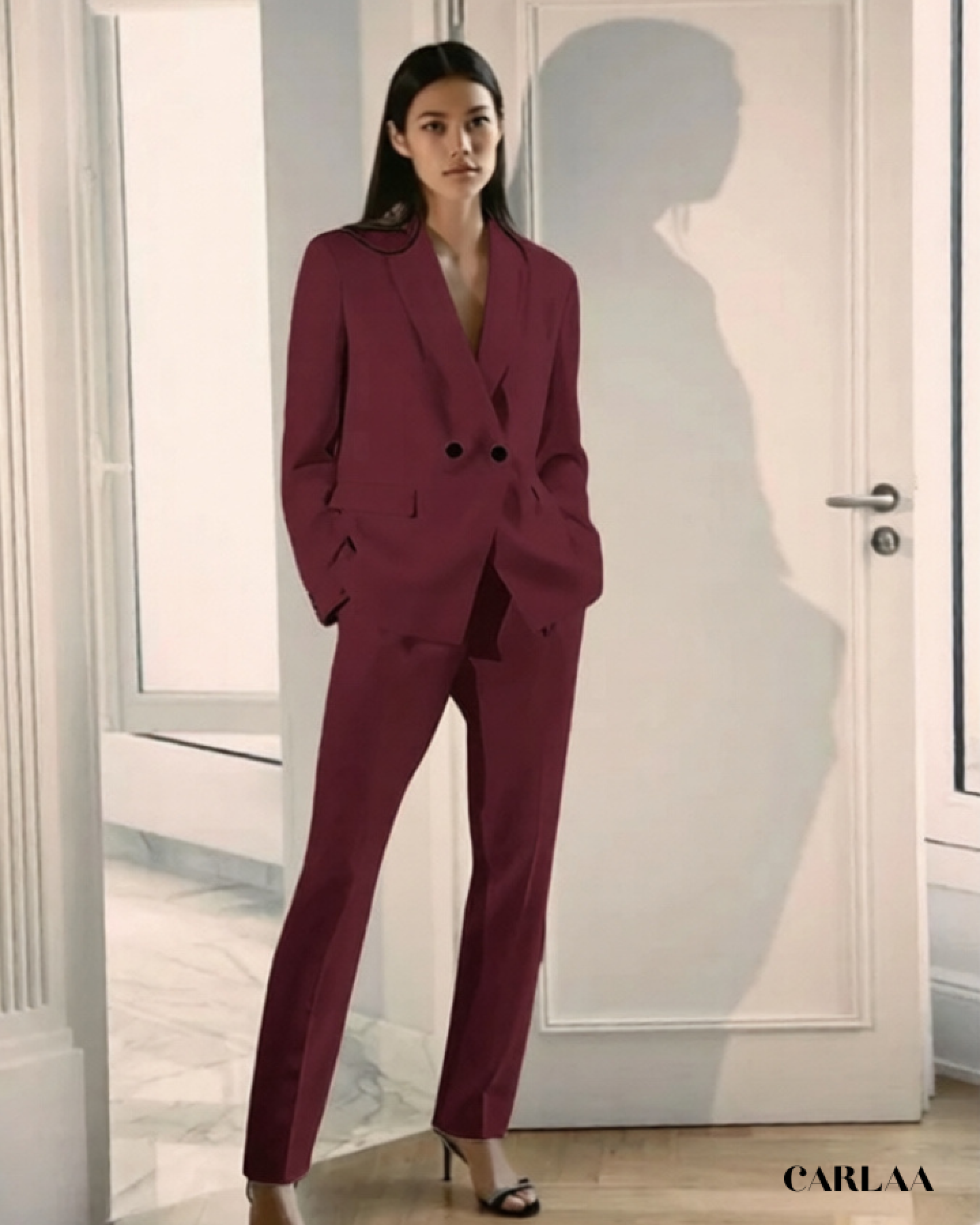 Ensemble blazer pantalon ceremonie femme