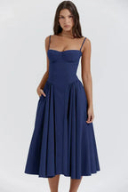 Robe d'automne aérée pour femme, style corsage