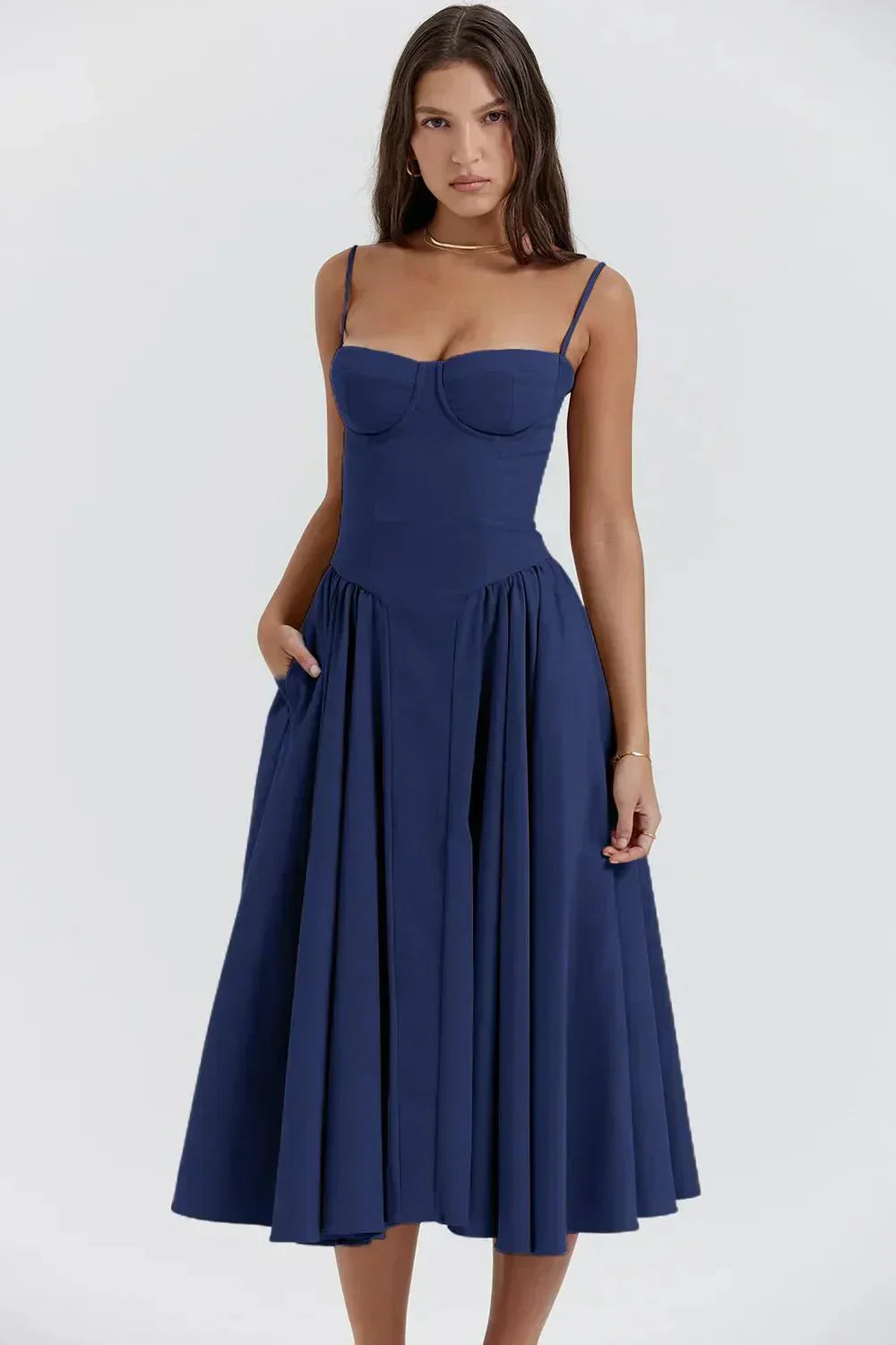 Robe d'automne aérée pour femme, style corsage