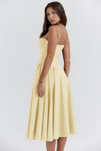 Robe d'automne aérée pour femme, style corsage