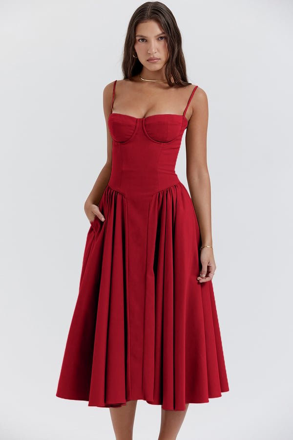 Robe d'automne aérée pour femme, style corsage
