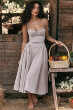 Robe d'automne aérée pour femme, style corsage