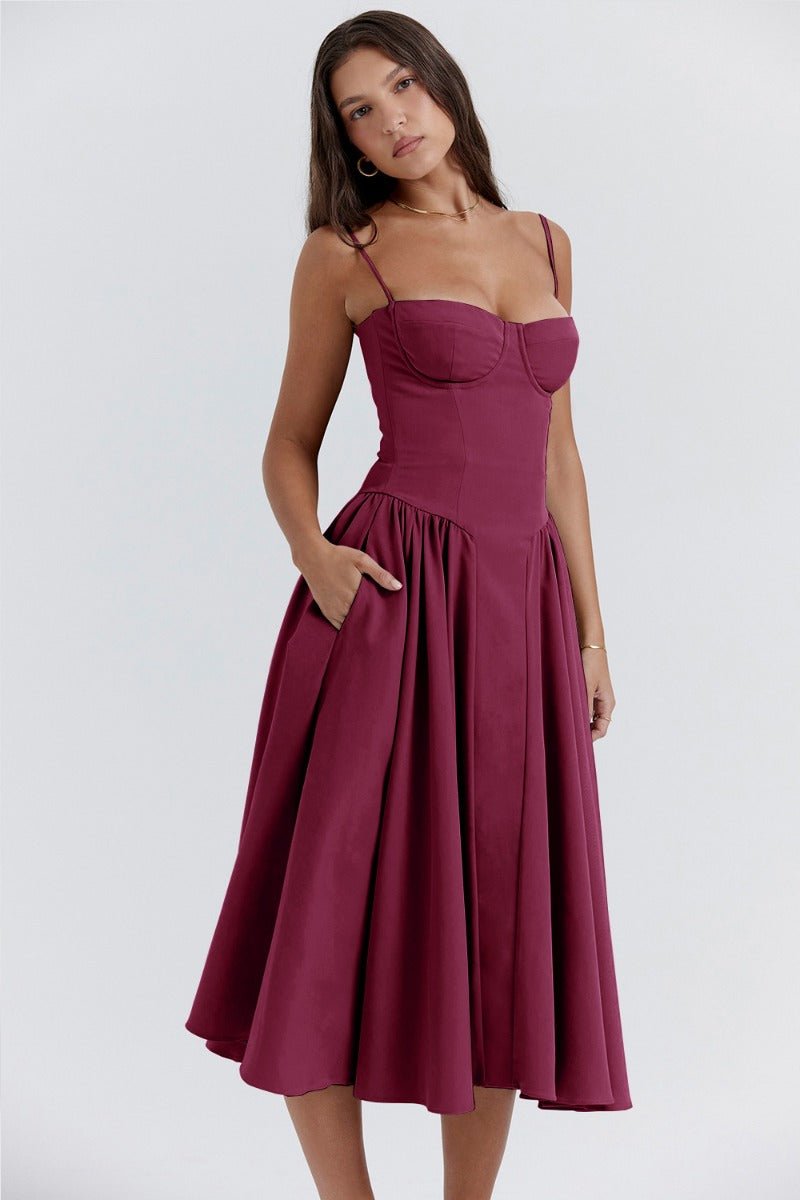 Robe d'automne aérée pour femme, style corsage