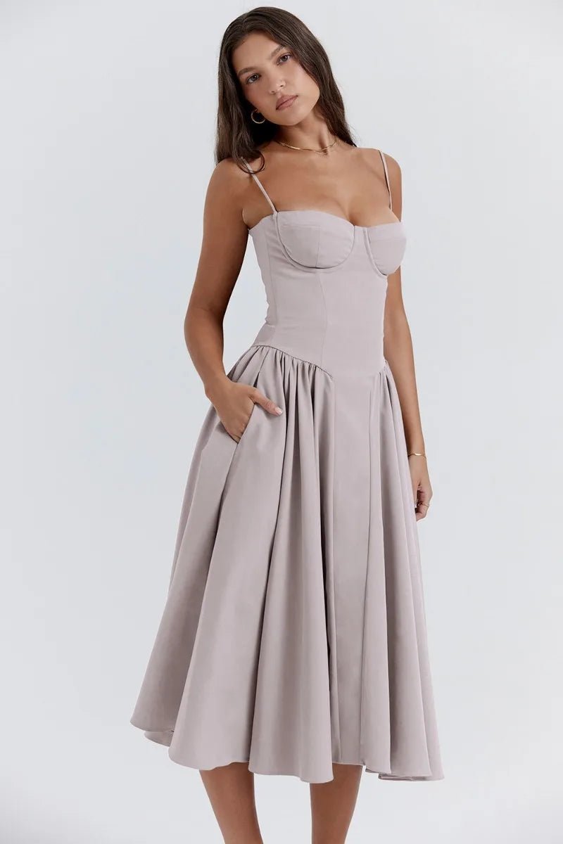 Robe d'automne aérée pour femme, style corsage