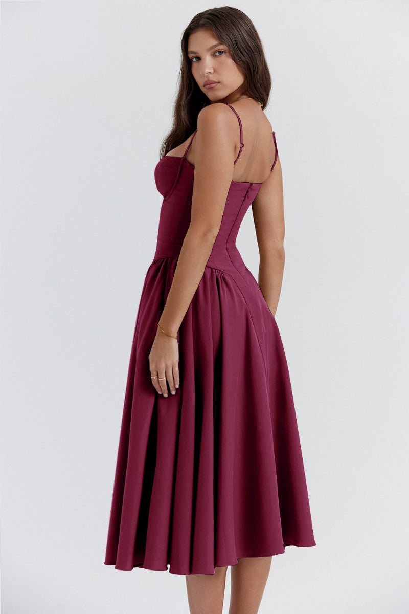 Robe d'automne aérée pour femme, style corsage