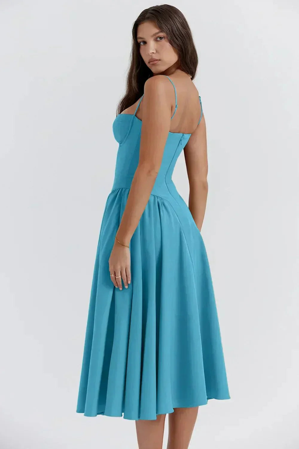 Robe d'automne aérée pour femme, style corsage