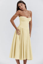 Robe d'automne aérée pour femme, style corsage