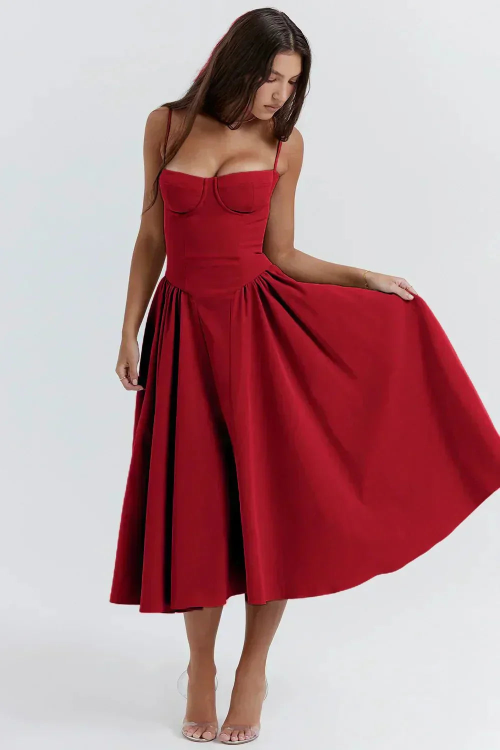 Robe d'automne aérée pour femme, style corsage