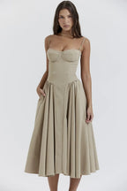 Robe d'automne aérée pour femme, style corsage