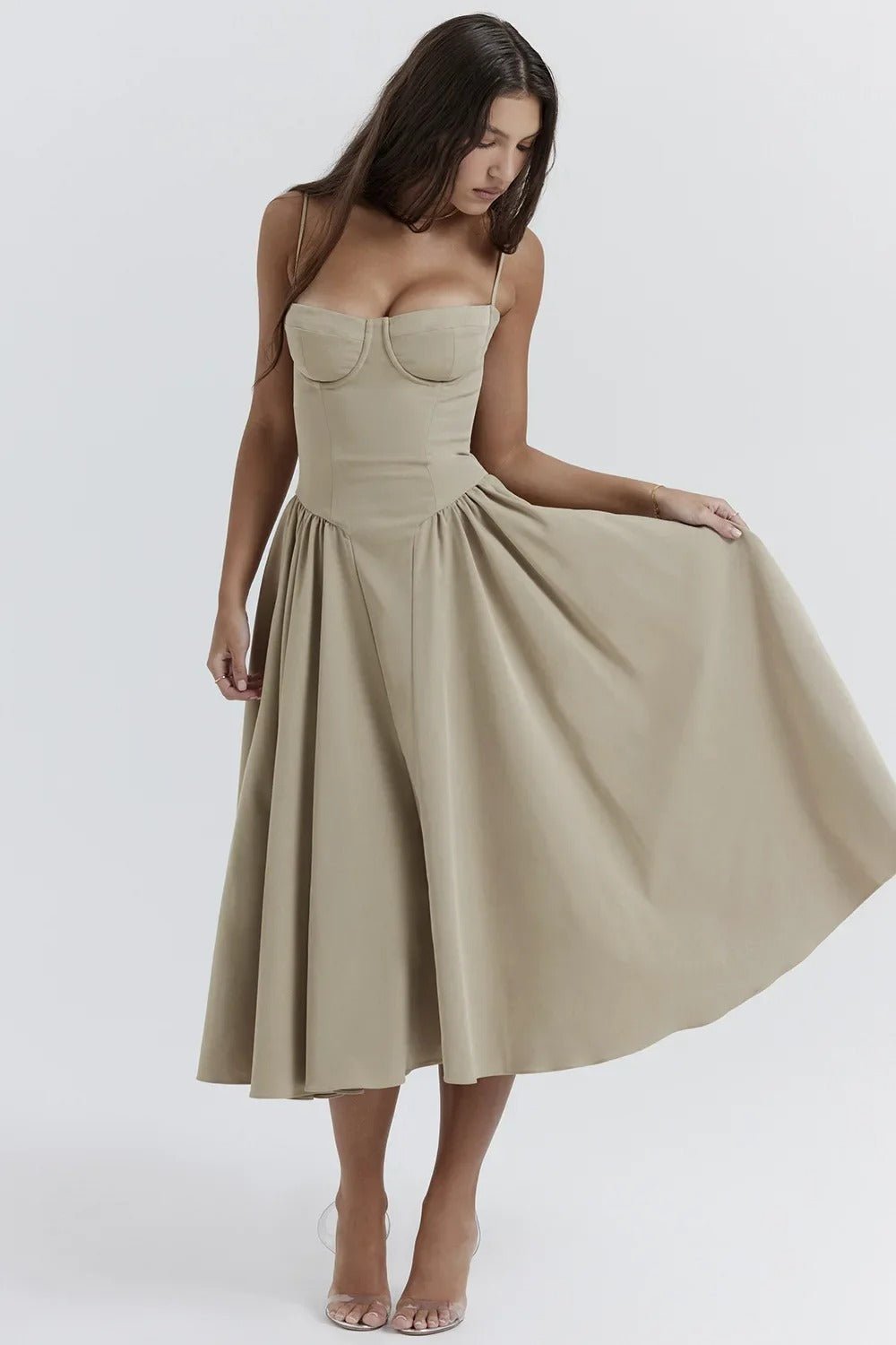 Robe d'automne aérée pour femme, style corsage