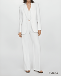 Ensemble tailleur pantalon blanc femme mariage