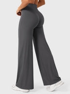 Pantalon évasé taille haute – Coupe droite stretch épousant les hanches
