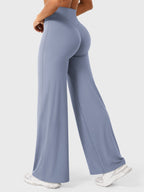Pantalon évasé taille haute – Coupe droite stretch épousant les hanches