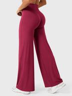Pantalon évasé taille haute – Coupe droite stretch épousant les hanches
