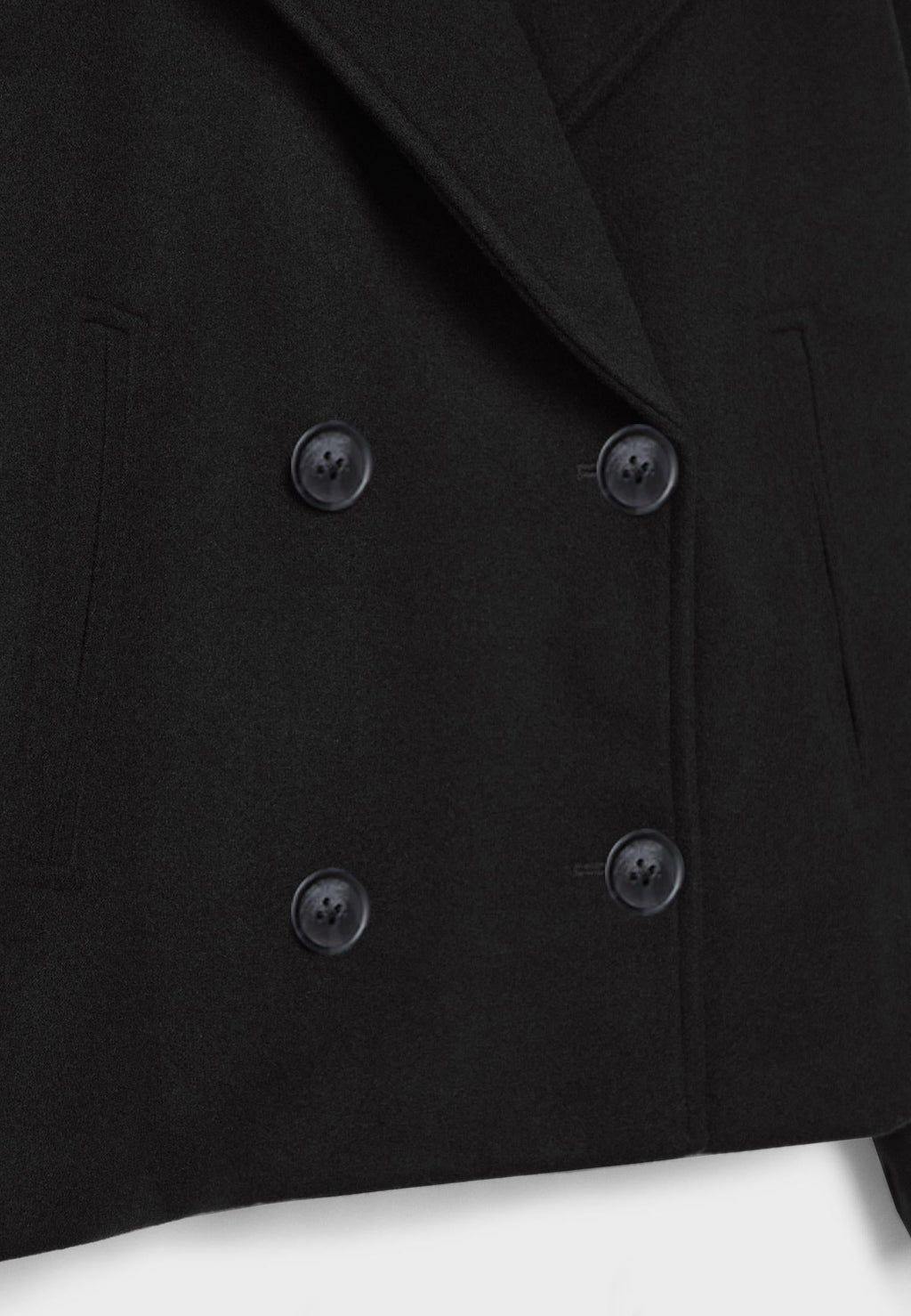 Manteau court pour femme avec double rangée de boutons et design intemporel